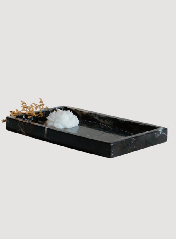 Black Monique Marble Tray